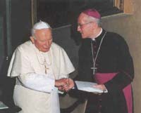 Biskup Lapierre z Papieżem Janem Pawłem II